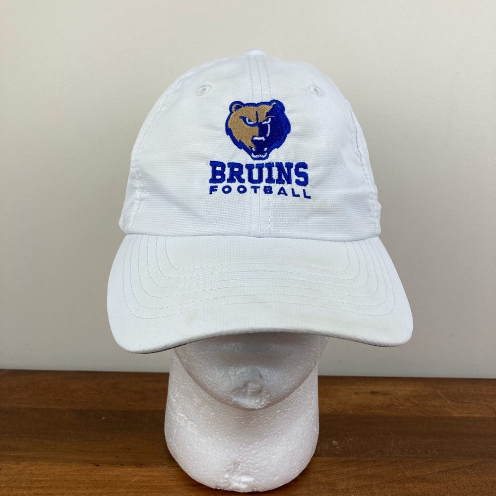 UCLA Bruins Football White Embroidered Cap Hook Loop NCAA Bob Loudermilk Golf